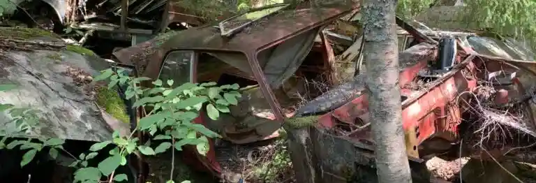 Skrotade Ford-Zodiac bilar rustas upp