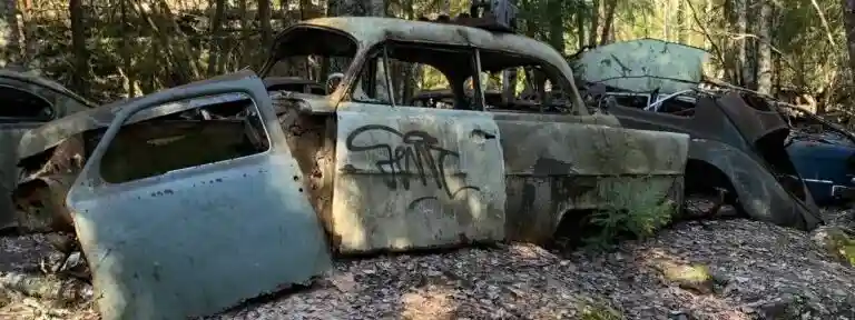 Besiktning i Nynäshamn föregår bilskrotning